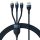 Baseus Flash Series 3 az 1-ben USB-kábel USB-C + micro USB + Lightning 100W 1.2m kék (CASS030003)