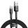 Baseus Cafule USB-C kábel 3A 1 m, fekete-szürke (CATKLF-BG1)