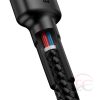 Baseus Cafule tartós nylon fonott kábel 2x USB-C PD PD2.0 60W 20V 3A(CATKLF-GG1