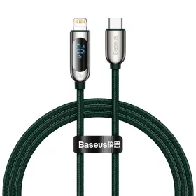   Baseus USB-C-Lightning kijelzőkábel, PD, 20 W, 1 m, zöld (CATLSK-06)