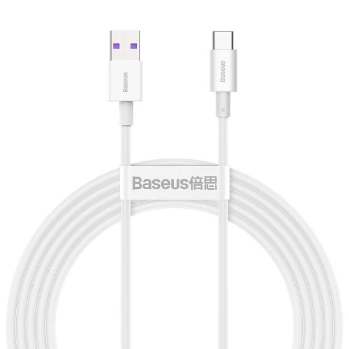 Baseus CATYS-A02 tartós kábel USB/USB-C 6A, 2m, fehér