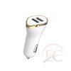 XO autós töltő CC19 fehér 2USB 2,4A