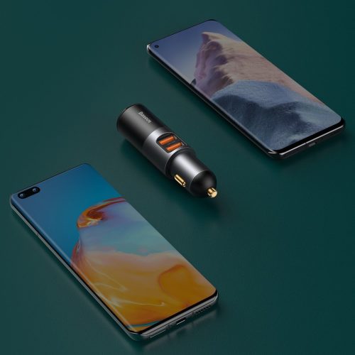 Baseus Share Together 2x USB, autós töltő, 120W, szürke, CCBT-D0G