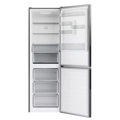 Candy CCE4T618DX hűtőszekrény, alulfagyasztós, (341 liter), inox