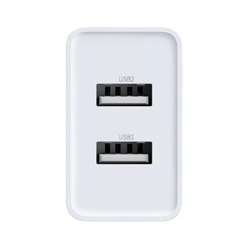 Baseus fali töltő 2x USB 2.1A, 10,5 W, fehér (CCFS-R02)