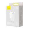 Baseus Compact gyorstöltő USB Type C / 2x USB 30W 3A ,PD, QC, fehér, (CCXJ-E02)