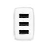 Baseus hálózati töltő, Compact töltő 3XUSB, 17W, EU, fehér (CCXJ020102)