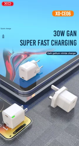 XO CE06 hálózati töltő USB-C 30W QC3.0 - Fehér