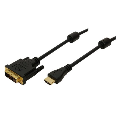 Logilink HDMI-kábel, A/M-DVI/M, 1080p, 2x ferrit, 5 m