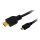 LogiLink HDMI kábel, Micro-D/M   A/M, 4K/30 Hz, fekete, 1 m