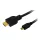 LogiLink HDMI kábel, Micro-D/M   A/M, 4K/30 Hz, fekete, 1 m (CH0030)