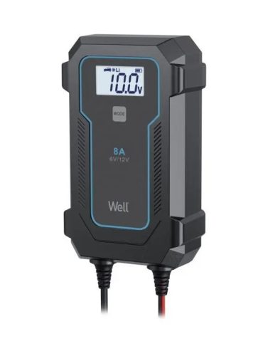 Well CHAR-CAR-CBC08-WL LiFePO4 Akkutöltő 6V/4A, 12V/8A, mikroprocesszorral