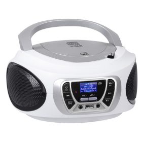   Trevi CMP 510 DAB Hordozható Sztereó Boombox CD-lejátszó, DAB/DAB+, FM rádióval, AUX és USB bemenettel, fehér szín