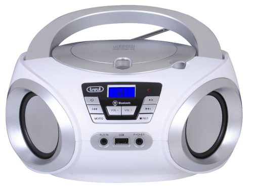 Trevi CMP 544 BT Hordozható Boombox, Bluetooth-tal, FM rádióval, USB és AUX bemenettel fehér színben