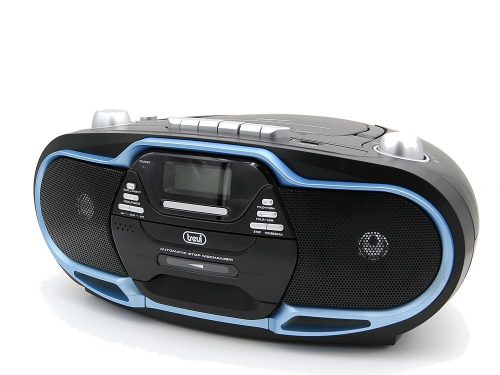 Trevi CMP 574 USB Hordozható Boombox Sztereó CD, USB és Kazettás Lejátszó, digitális FM rádióval, 20W teljesítménnyel