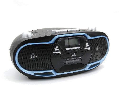 Trevi CMP 574 USB Hordozható Boombox Sztereó CD, USB és Kazettás Lejátszó, digitális FM rádióval, 20W teljesítménnyel