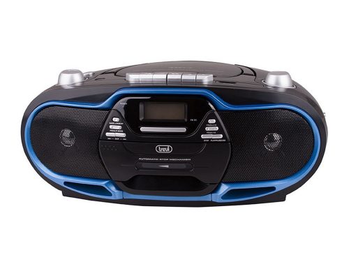 Trevi CMP 574 USB Hordozható Boombox Sztereó CD, USB és Kazettás Lejátszó, digitális FM rádióval, 20W teljesítménnyel
