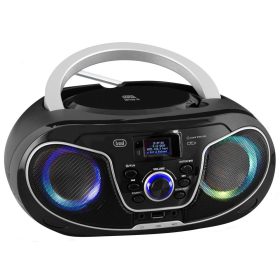   Trevi CMP 588 DAB Hordozható Boombox Sztereó CD-lejátszó, DAB/DAB+, FM rádióval, USB, Bluetooth, AUX-IN
