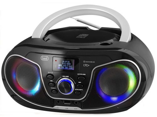 Trevi CMP 588 DAB Hordozható Boombox Sztereó CD-lejátszó, DAB/DAB+, FM rádióval, USB, Bluetooth, AUX-IN