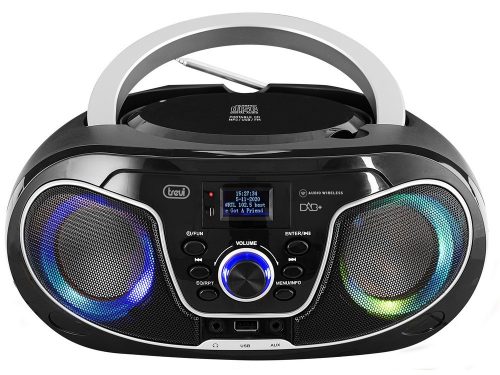 Trevi CMP 588 DAB Hordozható Boombox Sztereó CD-lejátszó, DAB/DAB+, FM rádióval, USB, Bluetooth, AUX-IN