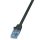 Logilink Patch kábel Econline, Cat.6A, U/UTP, fekete, 7,5 m