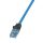 Logilink Prémium patch kábel, Cat.6A, U/UTP, 10G/PoE/HDBT, kék, 10 m