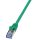 LogiLink Patch kábel PrimeLine, Cat.6A, S/FTP, zöld, 0,5 m