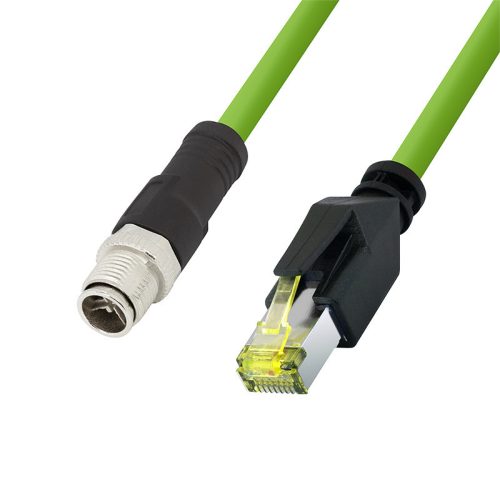 Logilink M12 CAT6A ipari patch kábel, PUR, M12 X-kódolt RJ45-re, 10 m