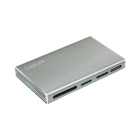   Logilink USB 3.2 Gen1, 5 az 1-ben kártyaolvasó (SD-, microSD-, MS-, CF és M2), alumínium, ezüst (CR0048)