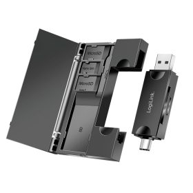   Logilink USB 3.2 Gen1 kártyaolvasó SD- és microSD-kártyákhoz, memóriakártya-tárolóval (CR0049)
