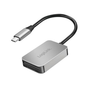   Logilink Kettős kártyaolvasó, USB-C 3.2 Gen1, SD és microSD kártyák, alumínium (CR0050)