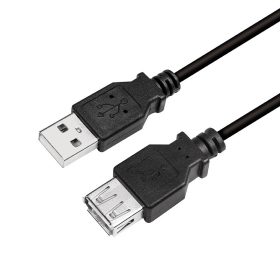   Logilink USB 2.0 kábel, USB-A/M - USB-A/F, fekete, 5 m (CU0012B)