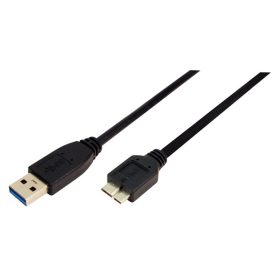   LogiLink USB 3.0 csatlakozó kábel A->B Micro 2x apa 0.6 m (CU0037)