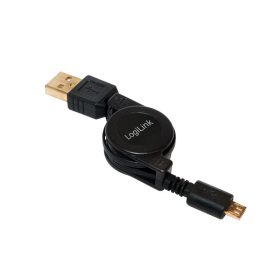   LogiLink USB Micro-B apa - USB A apa felcsévélhető kábel (CU0090)