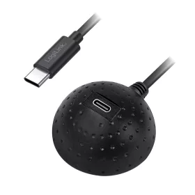   Logilink USB 3.2 Gen1 Type-C kábel, USB-C/M-USB-C/F, dokkológolyó, fekete, 1,5 m (CU0099)