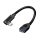 Logilink USB 3.2 Gen2 Type-C adapter, C/M 90    USB-A/F, OTG, fekete, 0,2 m