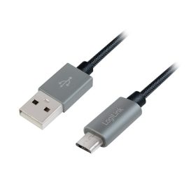   Logilink USB 2.0 kábel, USB-A/M - Micro-USB/M, nylon, alu, 1 m (CU0132)