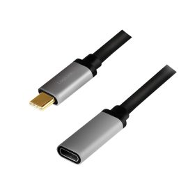   Logilink USB 3.2 Gen2 Type-C kábel, C/M C/F, 4K, alu, 0,5 m (CUA0105)