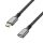 Logilink USB 3.2 Gen1 Type-C kábel, C/M-USB-C/F, PD, alu, fekete/szürke, 2 m