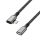 Logilink USB 3.2 Gen2 Type-C kábel, C/M 90  - USB-C/F, PD, AV, alu, fekete/szürke, 0,5 m