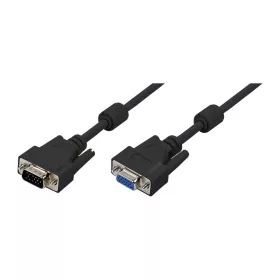   Logilink VGA kábel, HD15/M   HD15/F, 1080p, 2x ferrit, 10 m (CV0019)