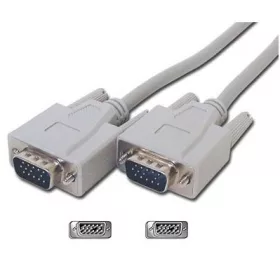   LogiLink VGA kábel, HD15/M - HD15/M, 1080p, 2x ferrit, szürke, 3 m (CV0026)