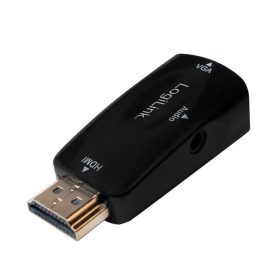   Logilink HDMI adapter, A/M - VGA/F + 3,5 mm/F, 1080p, fekete (CV0107)