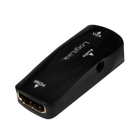   Logilink HDMI adapter, A/F - VGA/F + 3,5 mm/F, 1080p, fekete (CV0108)