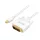 Logilink DisplayPort kábel, mDP/M   DVI/M, 1080p, fehér, 1,8 m (CV0137)