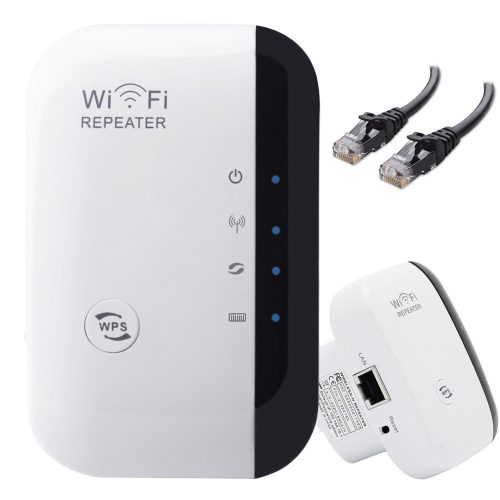 WiFi router, jelerősítő, accesspoint - B/G/N, 2.4 Ghz, 300 Mbps, DHCP, WPS, DA00936