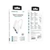Borofone DH4, 3 hub, USB 3.1 C típusú - HDMI 4K átalakító, USB 3.0 és C típusú USB, fehér