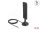 Delock WiFi 5,8 GHz-es antenna RP-SMA-dugó 3 dBi mindenirányú RG-174 csatlakozó kábellel 3 m, billenőcsuklóval és mágneses alappal, fekete színű (DL-10038)