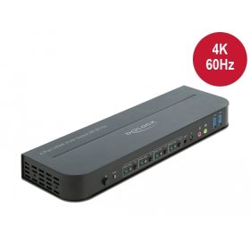   Delock HDMI KVM switch 4K 60 Hz USB 3.0-vel és audióval (DL-11483)