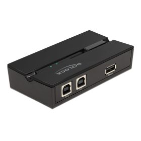   Delock USB 2.0 kapcsoló 2 személyi számítógép - 1 eszköz (DL-11491)